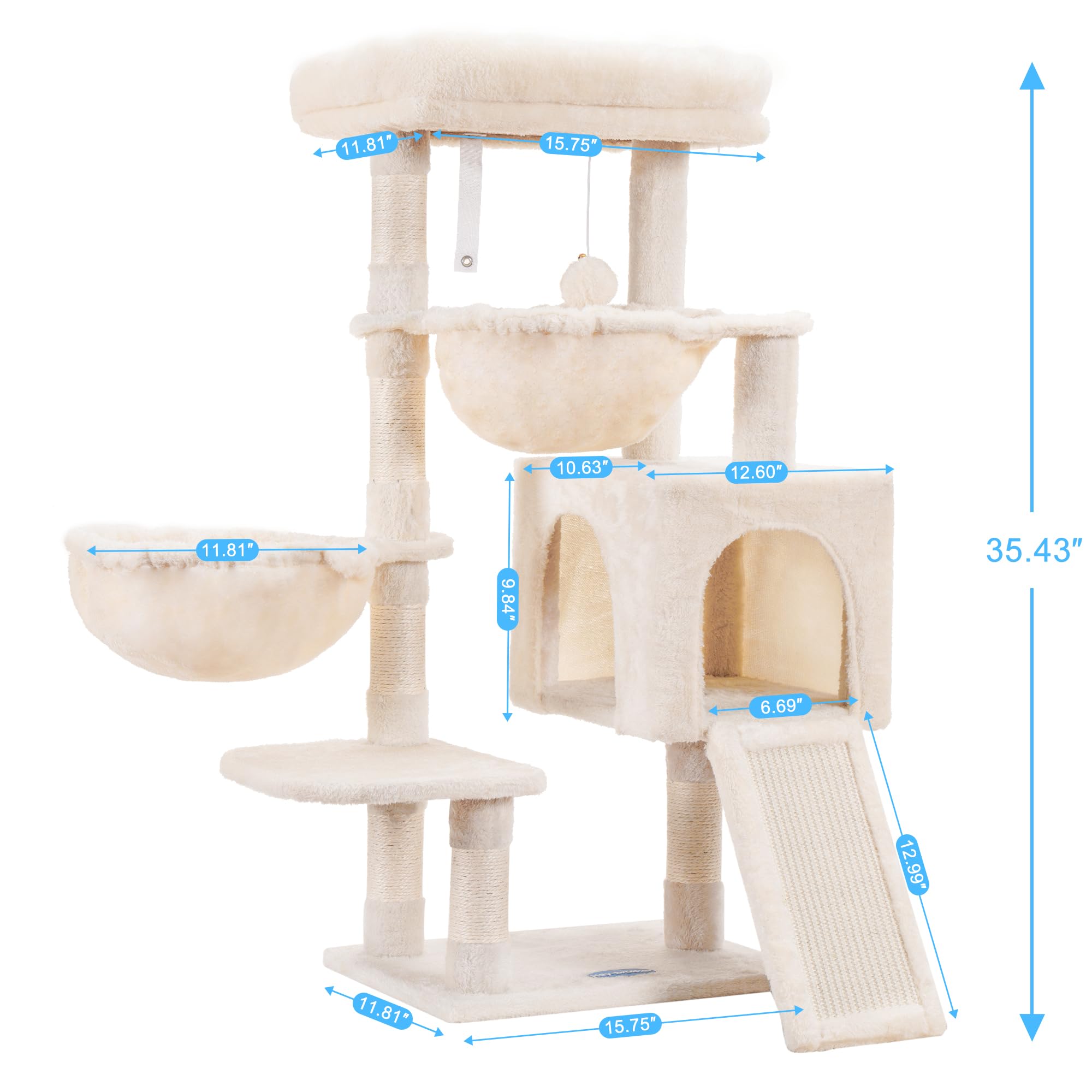 Hey-brother torre para gatos, condo acogedor para refugio privado
