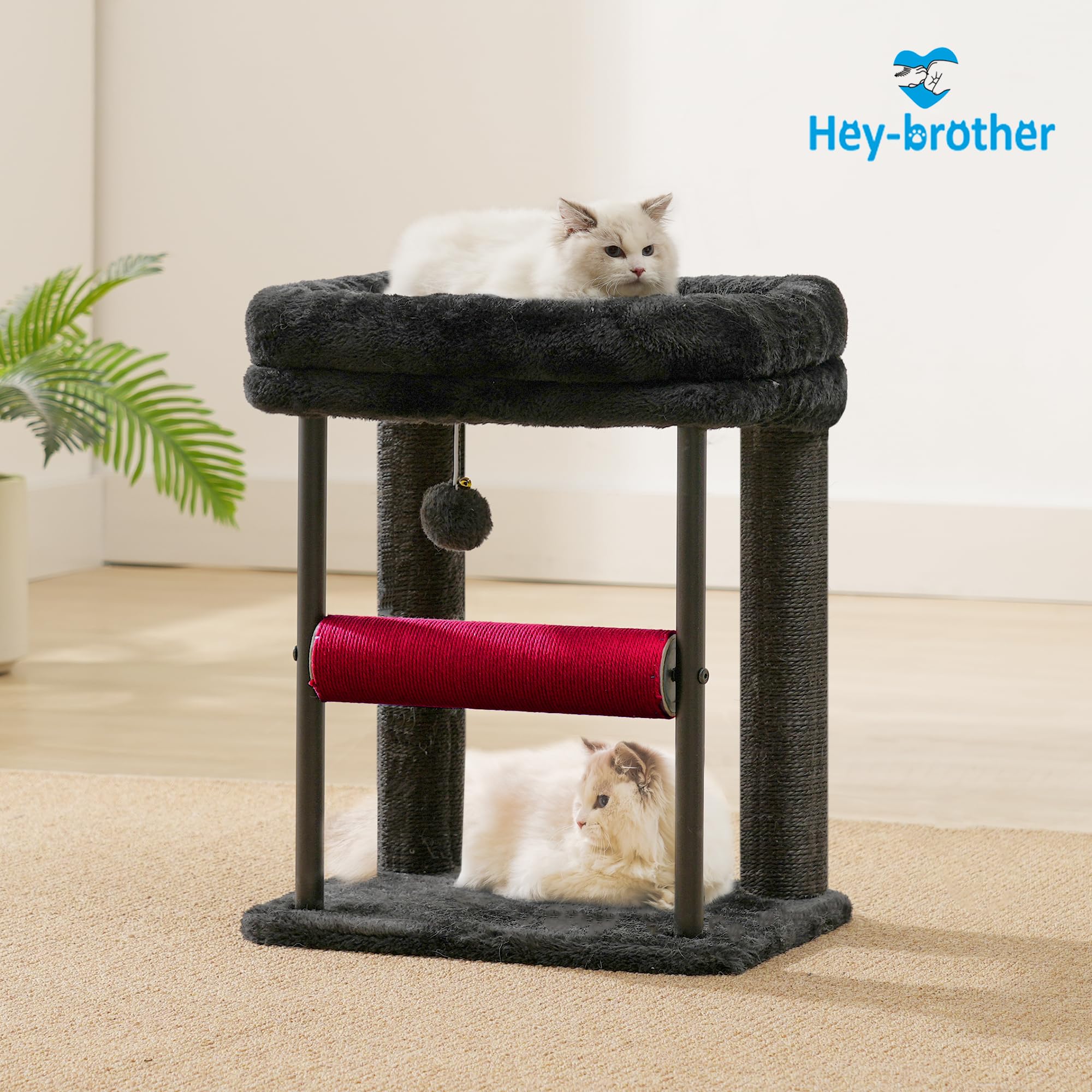 Hey-brother-postes-sisal-completos, rasca natural para gatos dentro de casa.