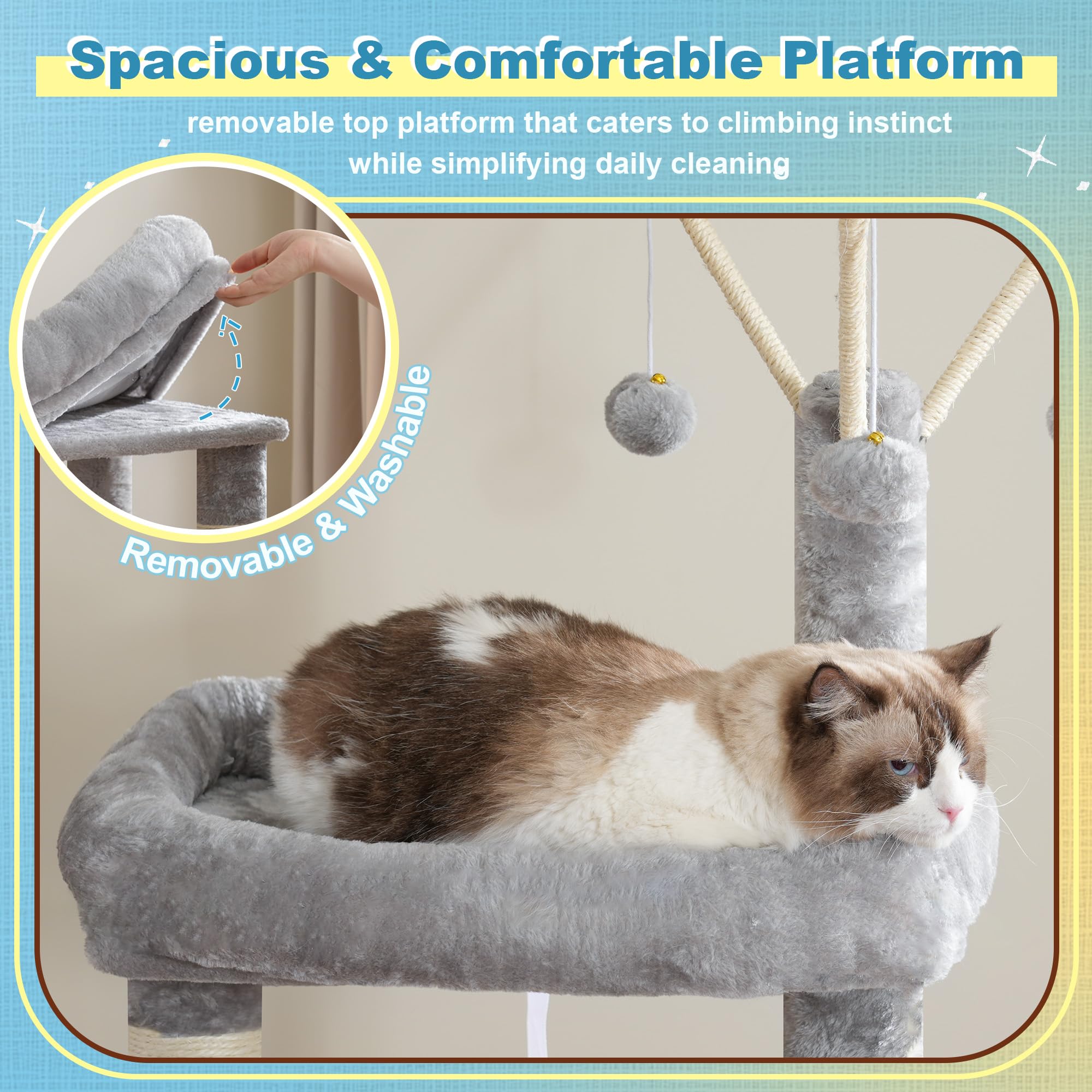 Hey-brother torre-gatos-rascadores: superficies para rascar y proteger muebles.