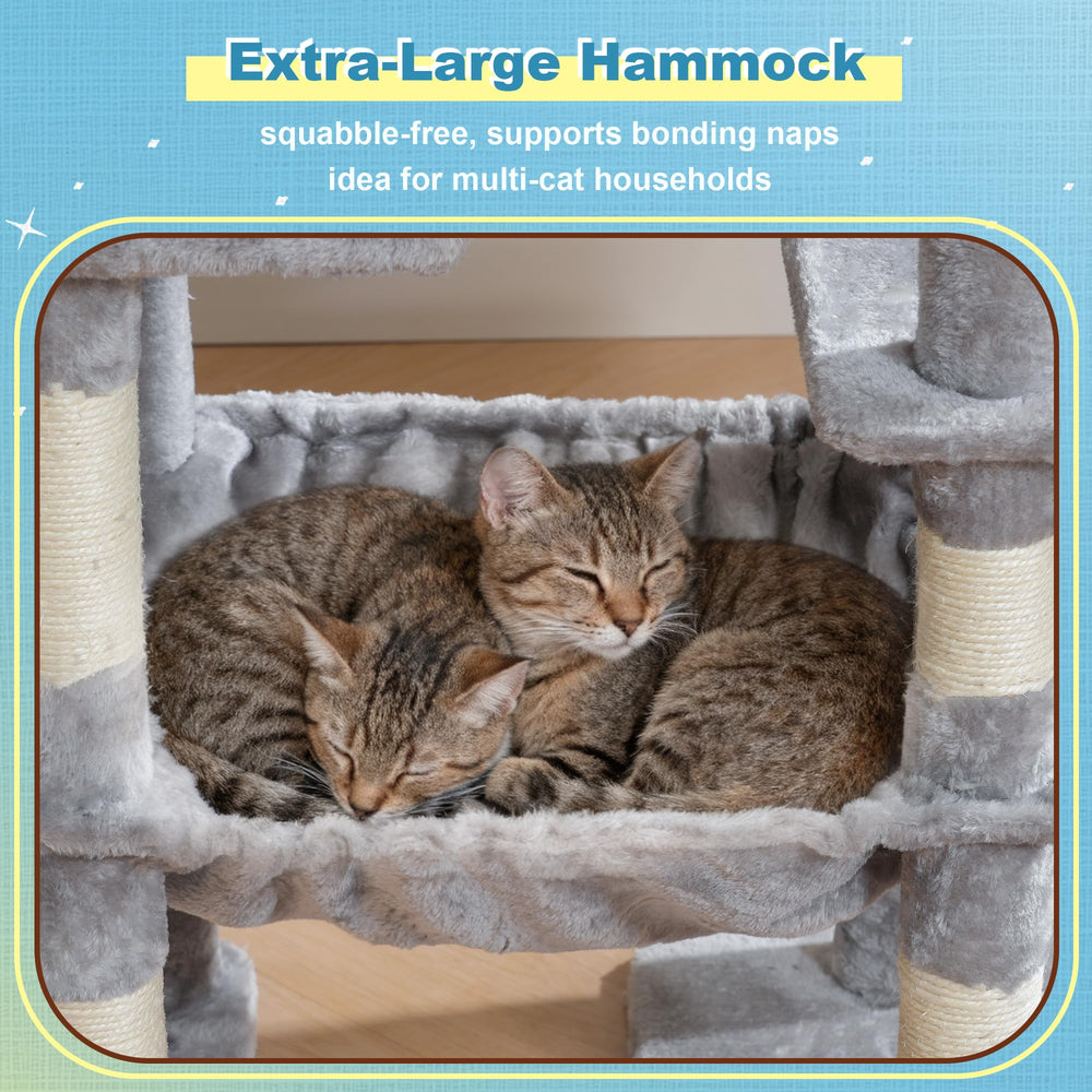 Hey-brother tablero-rascar-torre-gatos: gran area para juego activo.