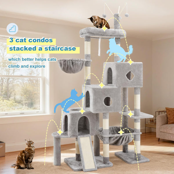 Hey-brother hamaca-torre-gatos: zona suave para relajarse y observar.