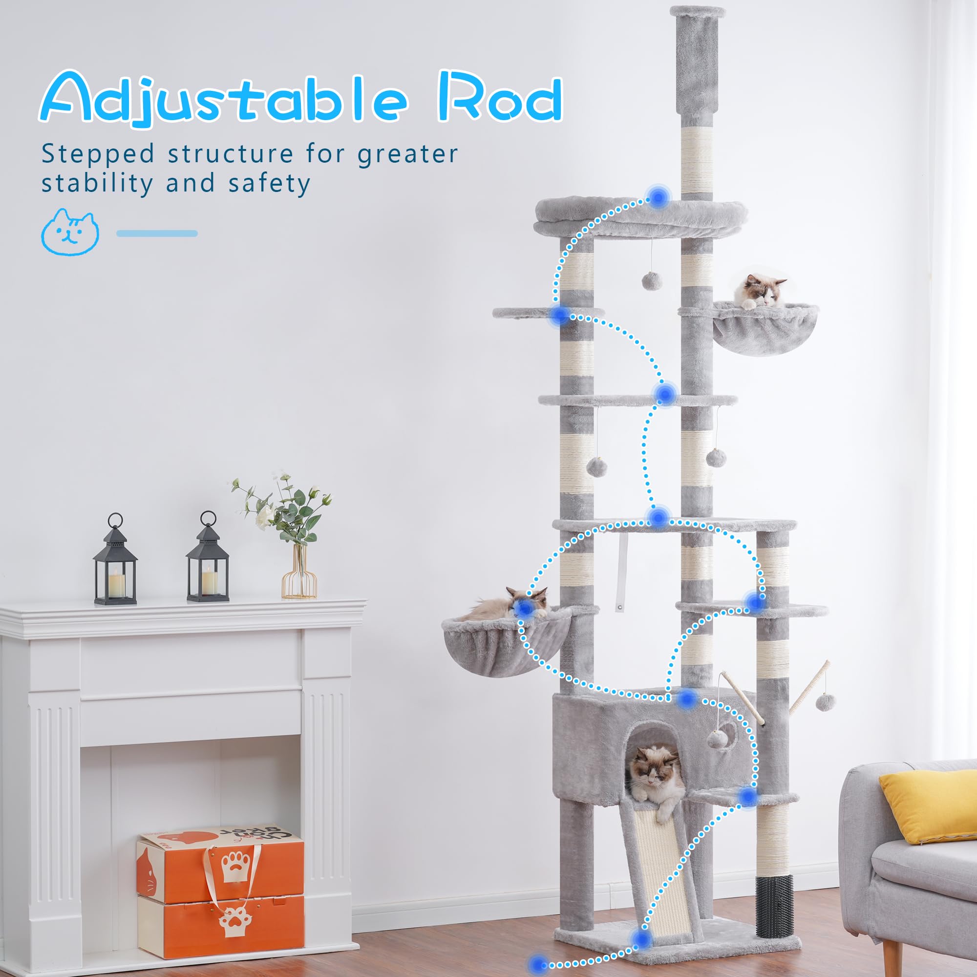 Hey-brother torre-gatos pilares triangulares para base estable