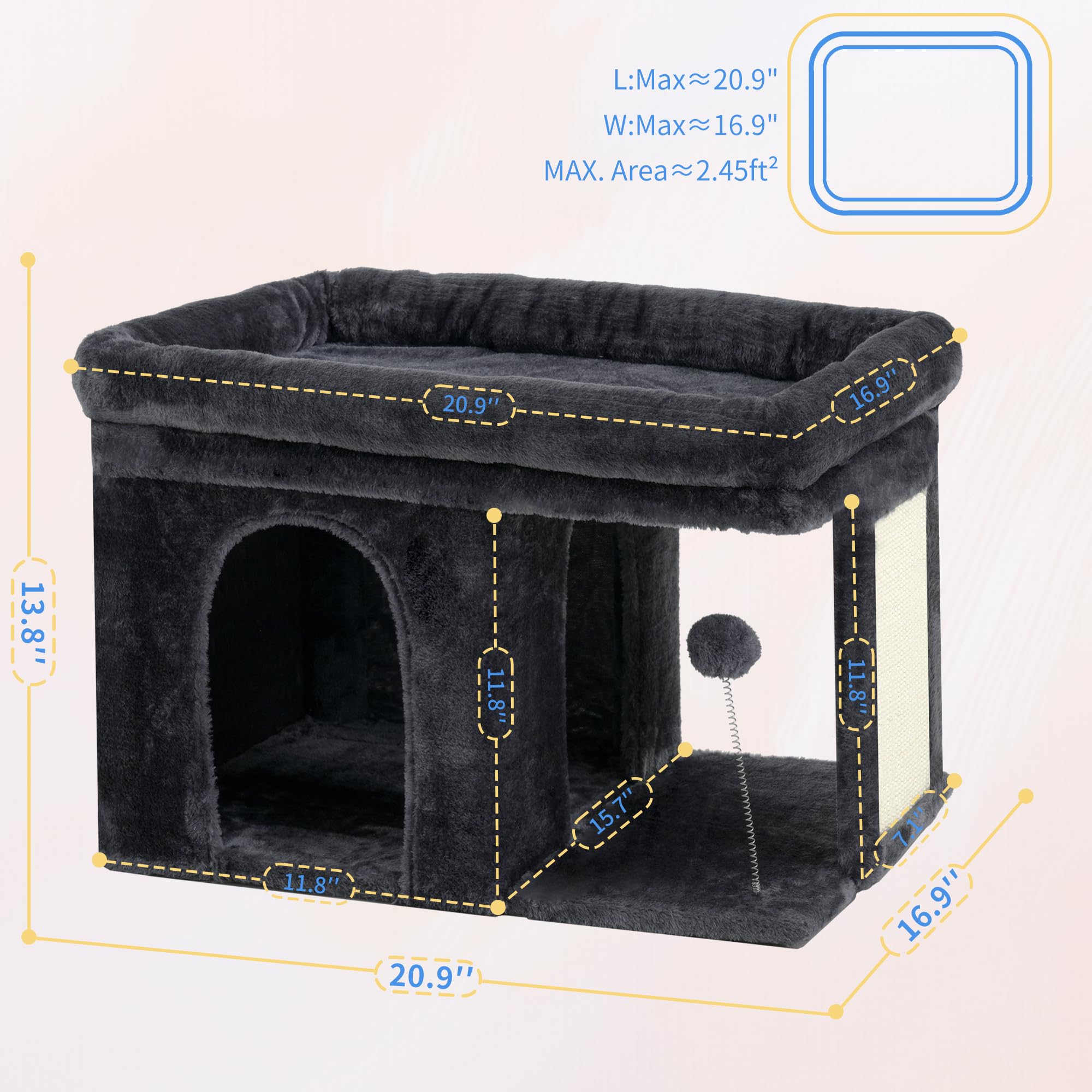 Heybly arbol gato 14p montaje facil con herramientas incluidas