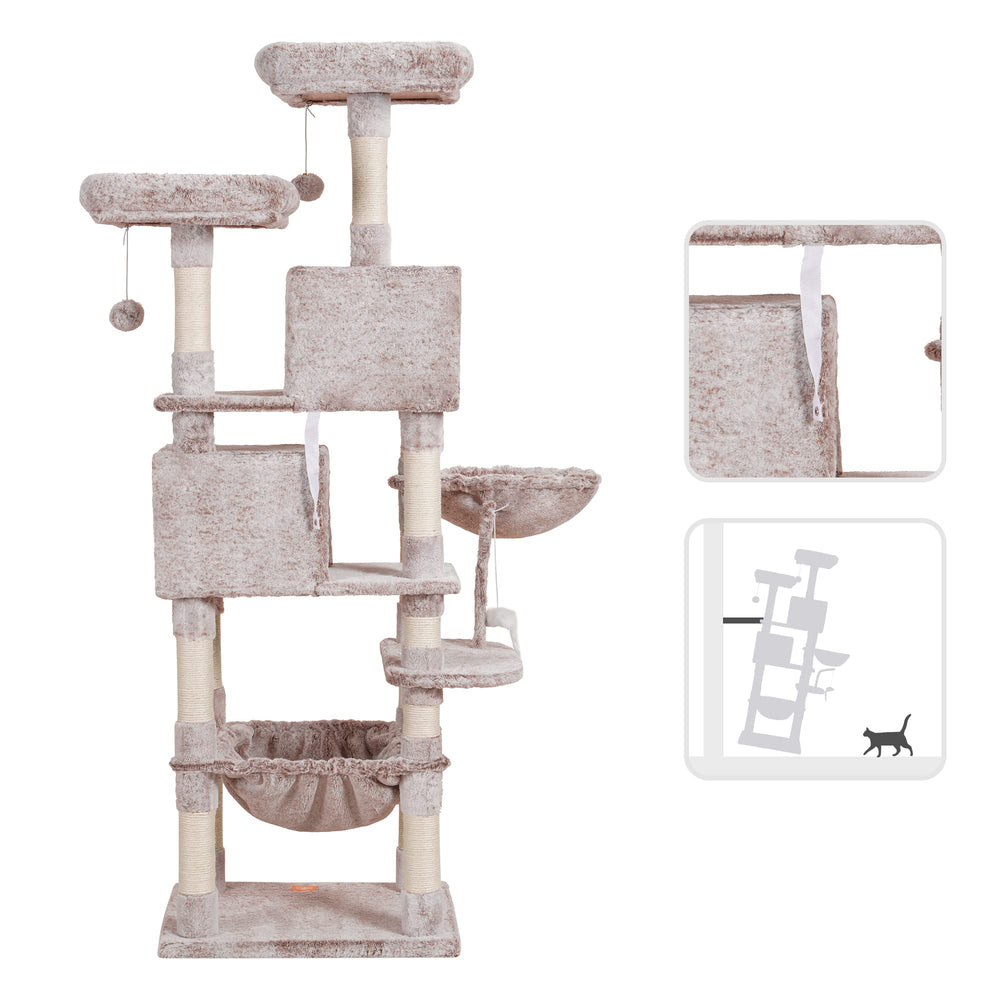 Heybly Arbol Gato 70p: base estable que evita vuelcos durante el juego