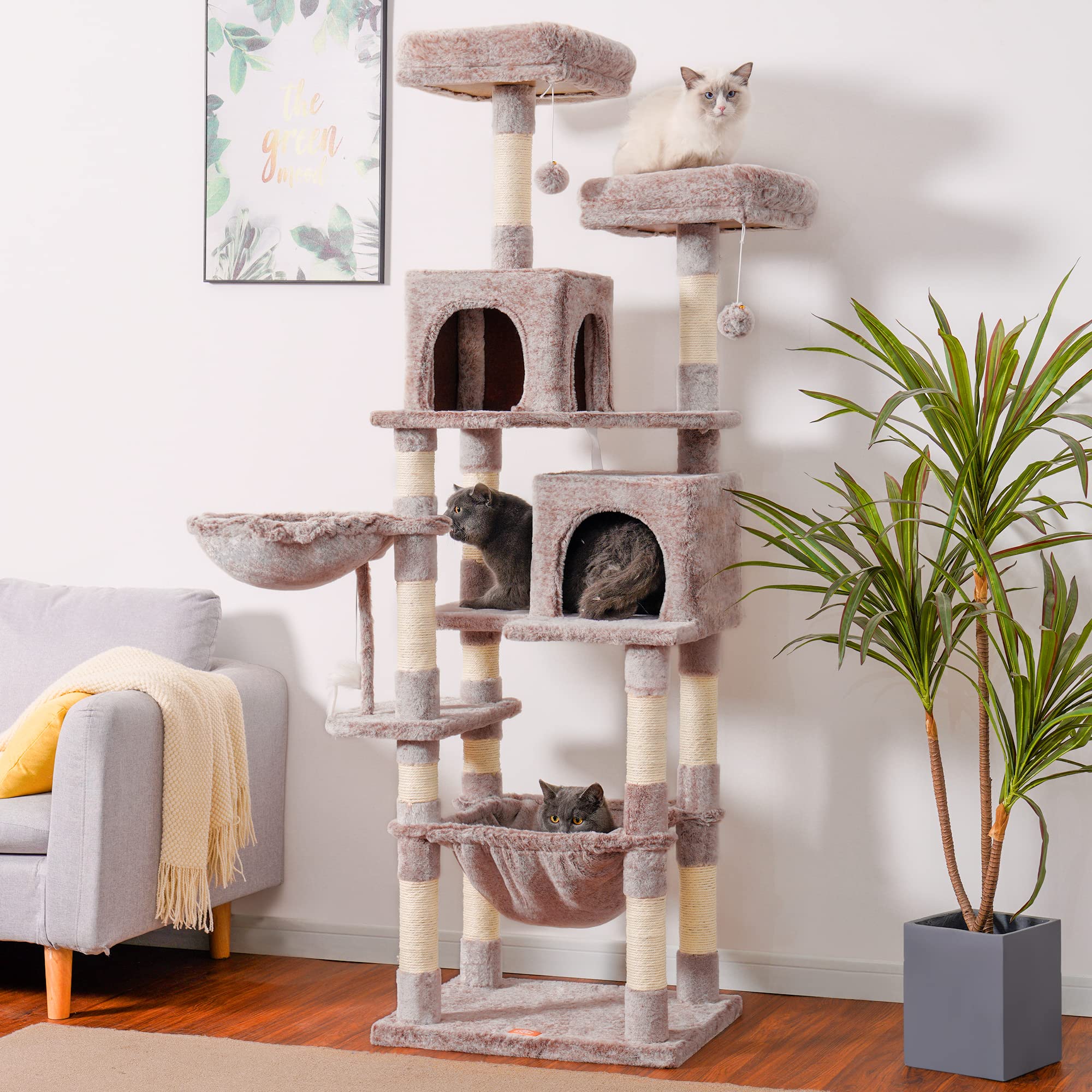 Heybly Arbol Gato 70p: palito de juego para estimular la actividad y reforzar el vínculo