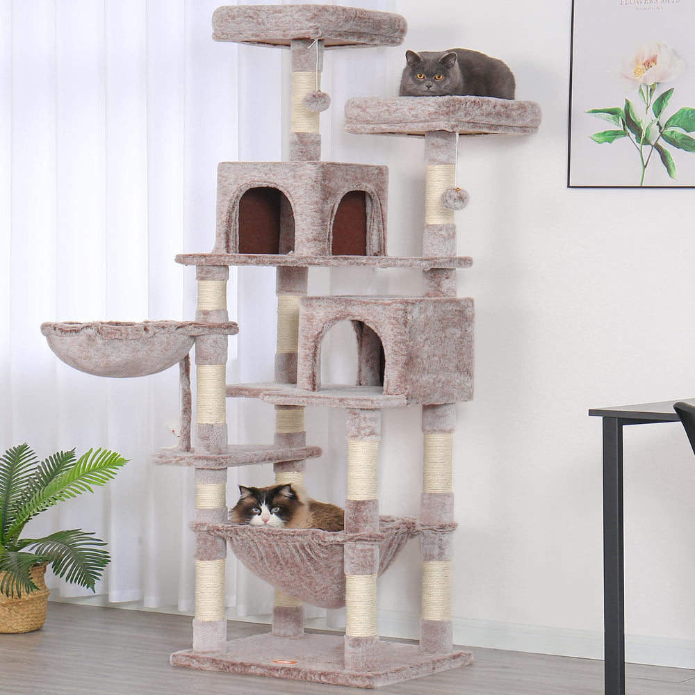 Heybly Arbol Gato 70p: postes de sisal para rascar sin dañar muebles