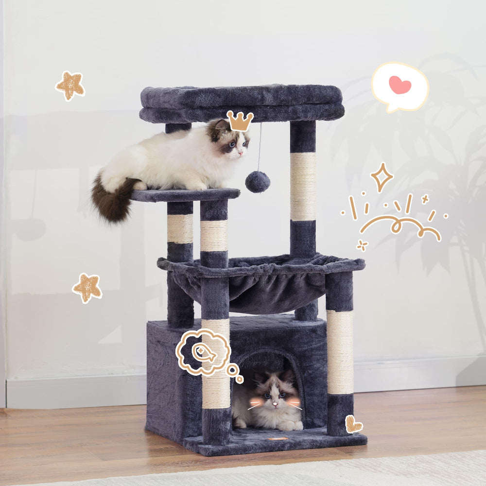 Heybly Arbol Gato: acabado gris humo para interiores modernos