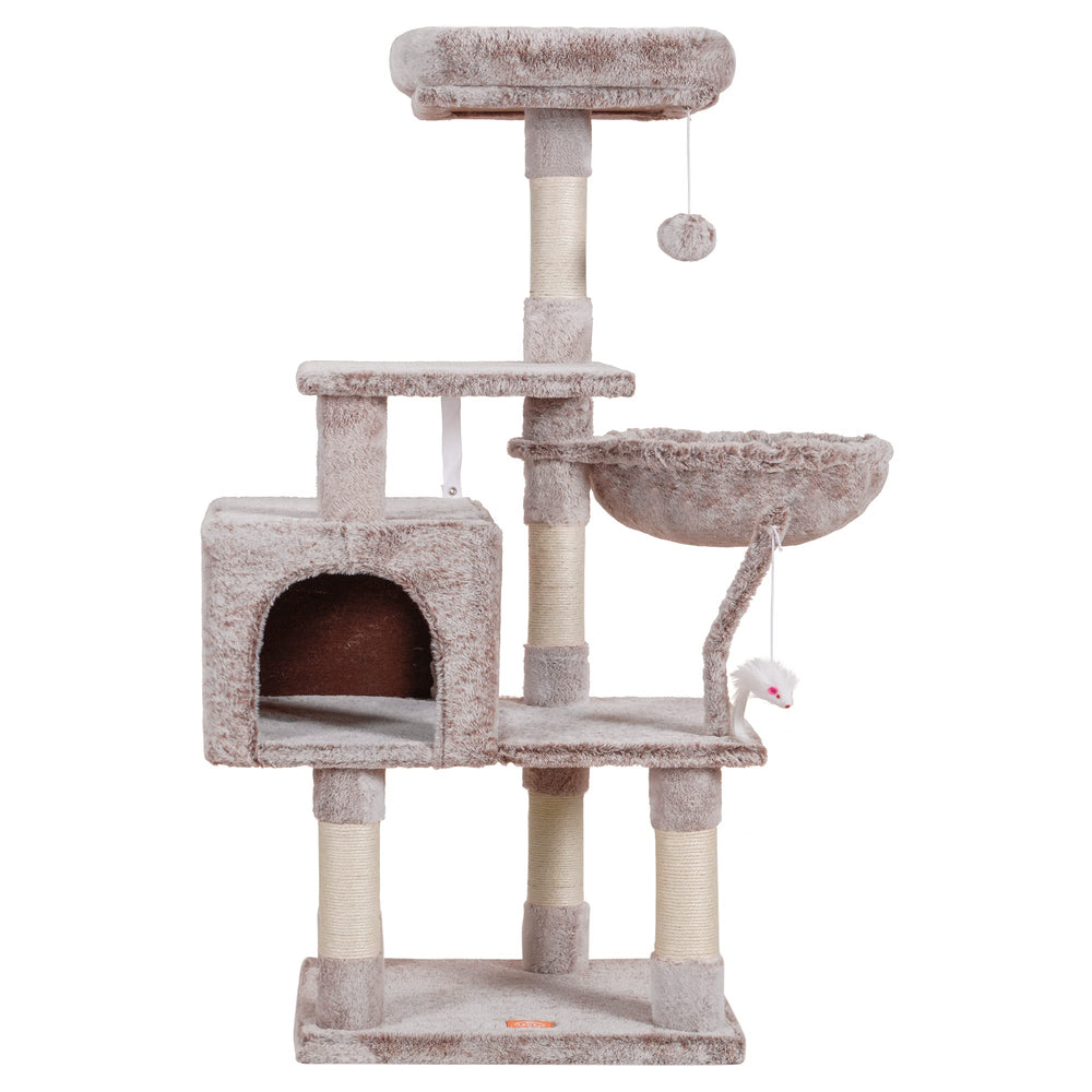Heybly arbol gato con juguete: estimula juego diario y ejercicio.