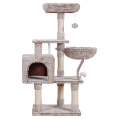 Heybly arbol gato con juguete: estimula juego diario y ejercicio.