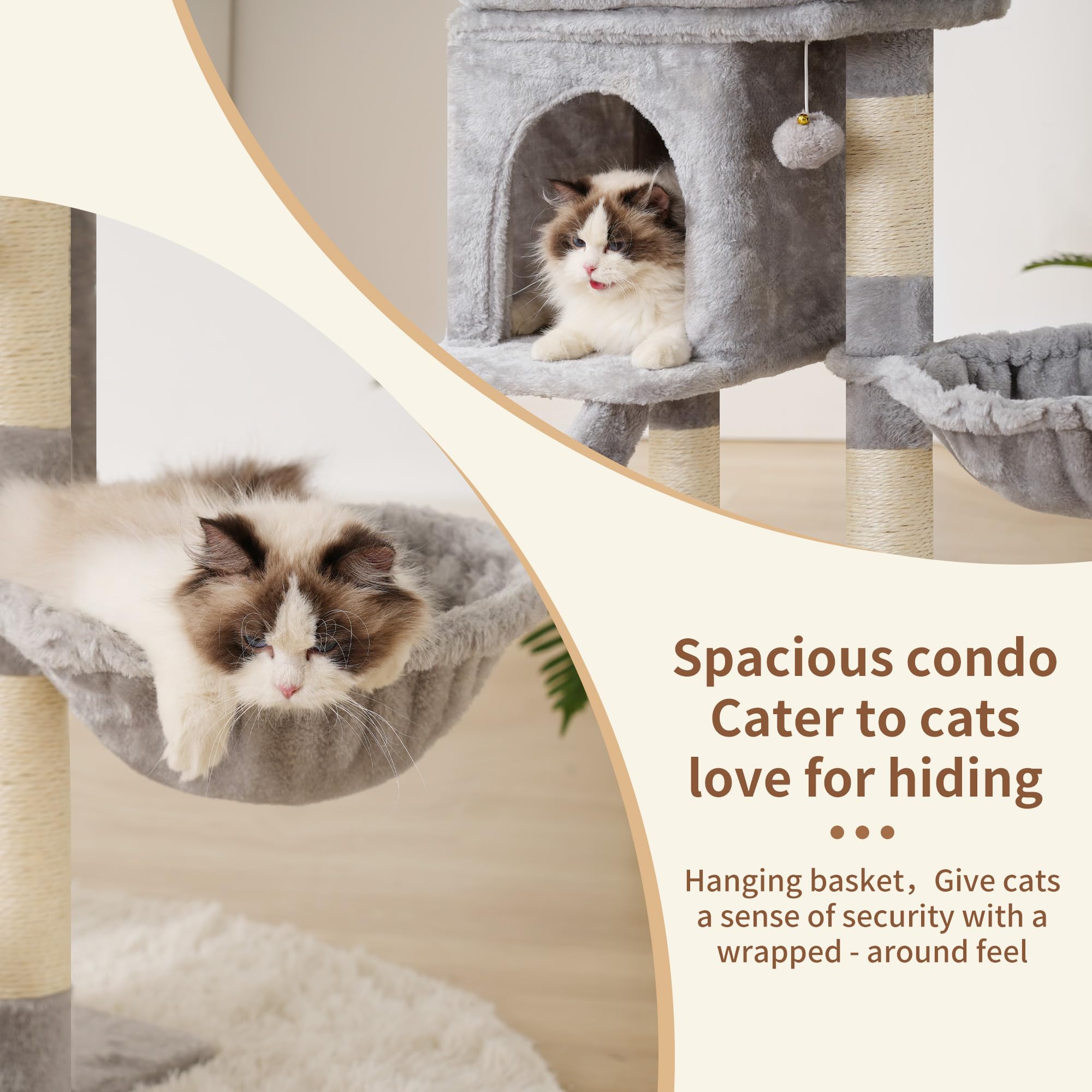 Heybly escalera de sisal para subir con facilidad.