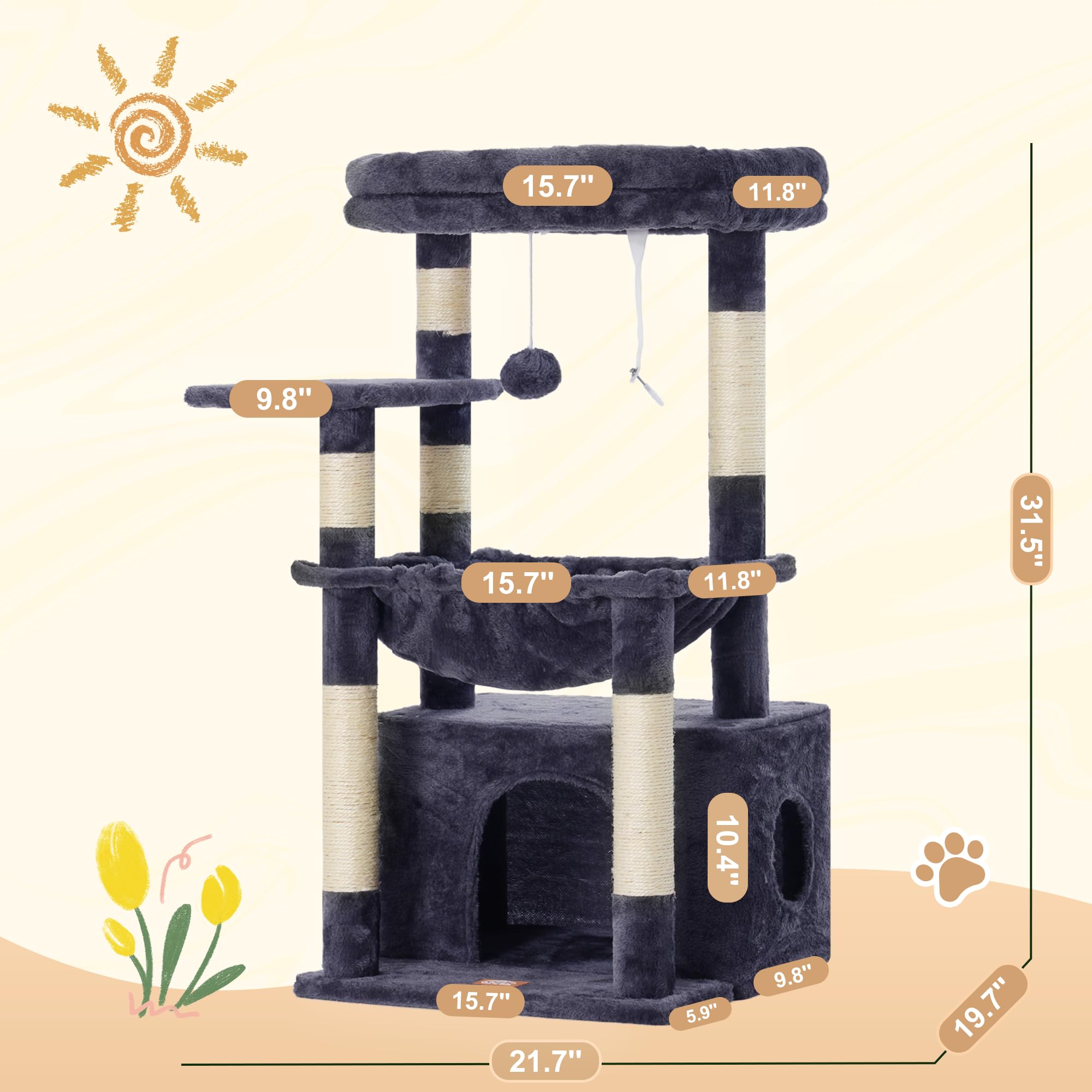 Heybly Arbol Gato: espacio oculto para esconderse y observar
