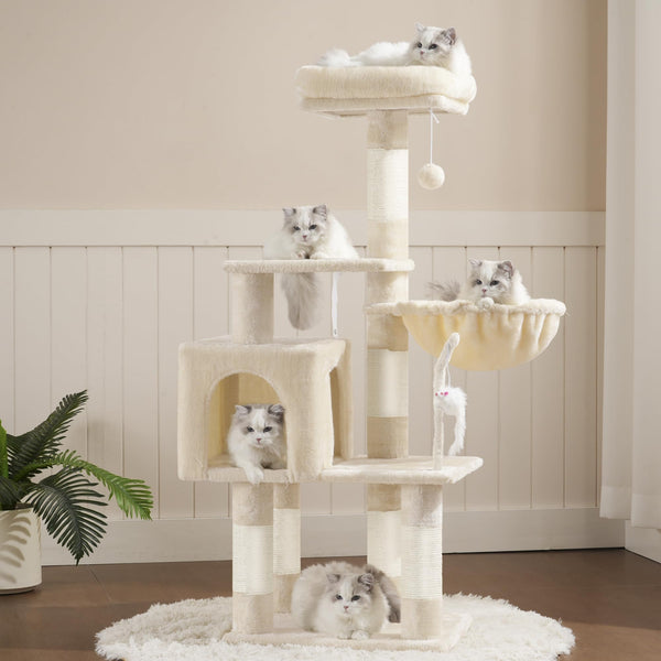 Heybly Arbol Gato Juguete Bola, estimula juego interactivo con sonido suave.