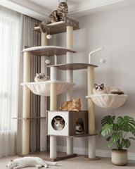 Heybly árbol para gatos: plataforma superior amplia para descanso elevado