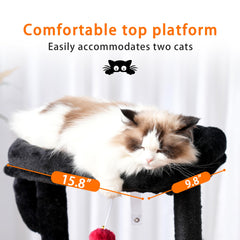 Heybly torre para gatos con plataforma suave para observar y descansar