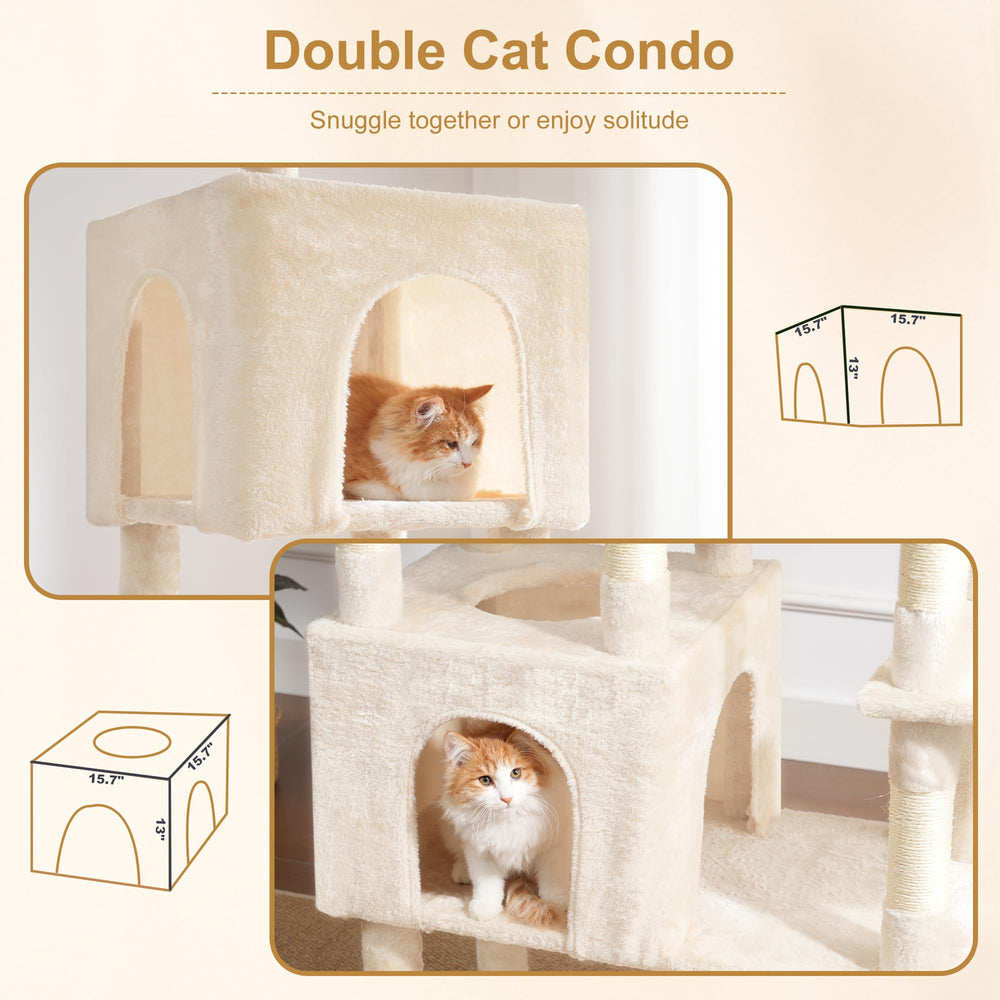 Heybly árbol para gatos 76 pulgadas: escalones para trepar y ejercicio