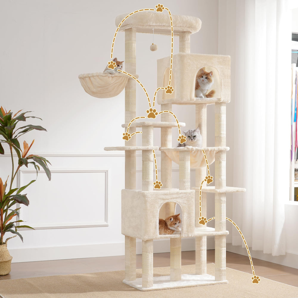 Heybly árbol para gatos 76 pulgadas: montaje fácil con guía incluida