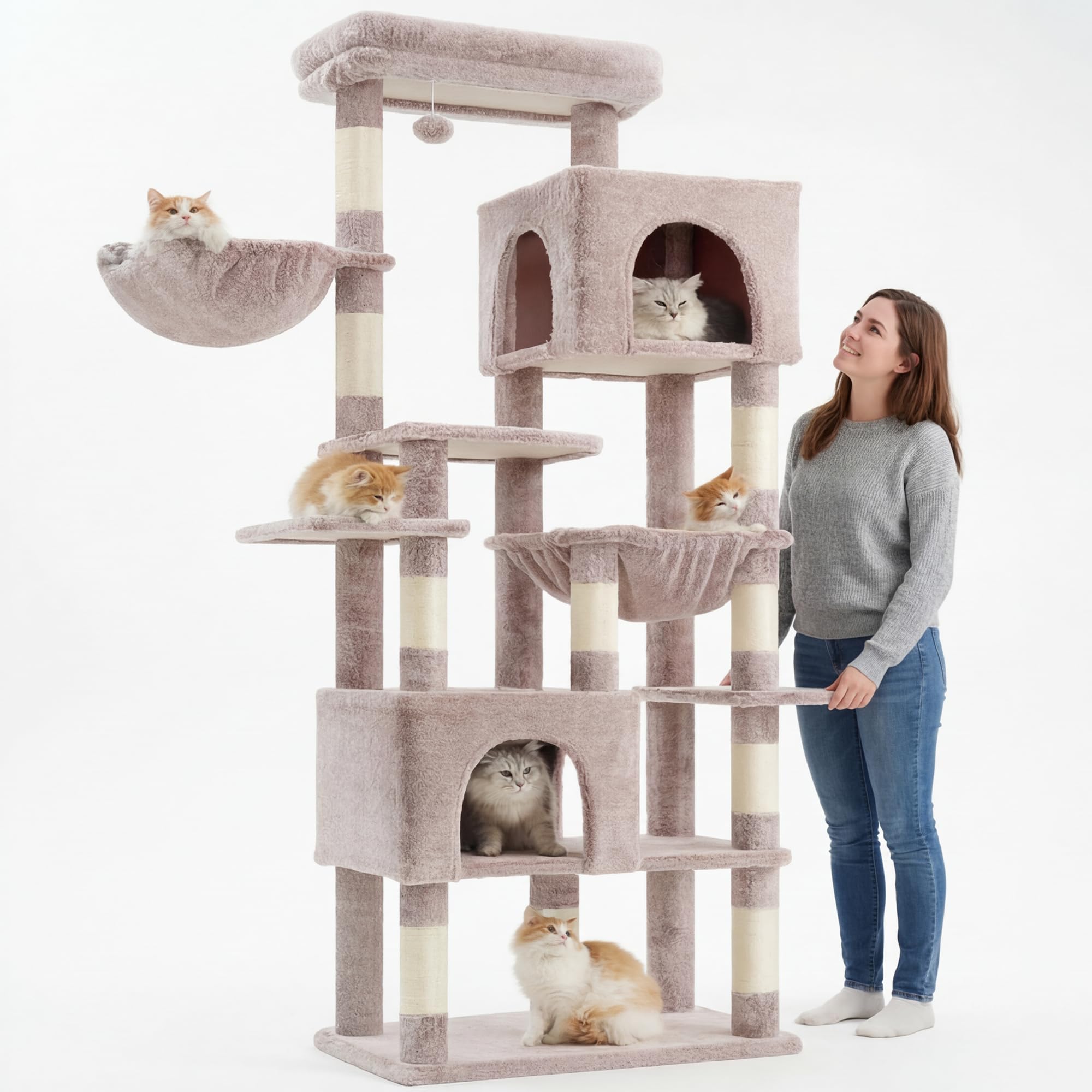 Heybly árbol-gatos adornos colgantes para juego interactivo