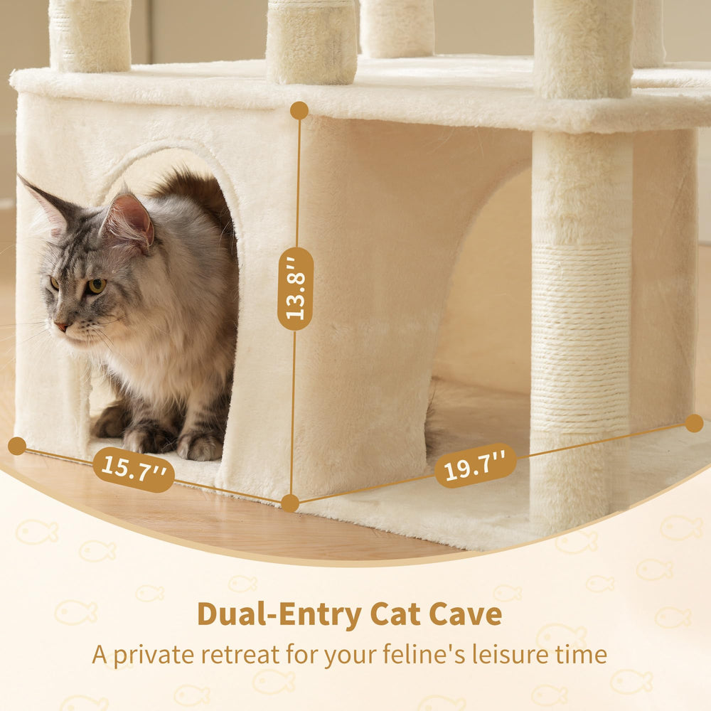 Heybly Arbol para Gatos: altura de 71 pulgadas para explorar y ejercitarse.