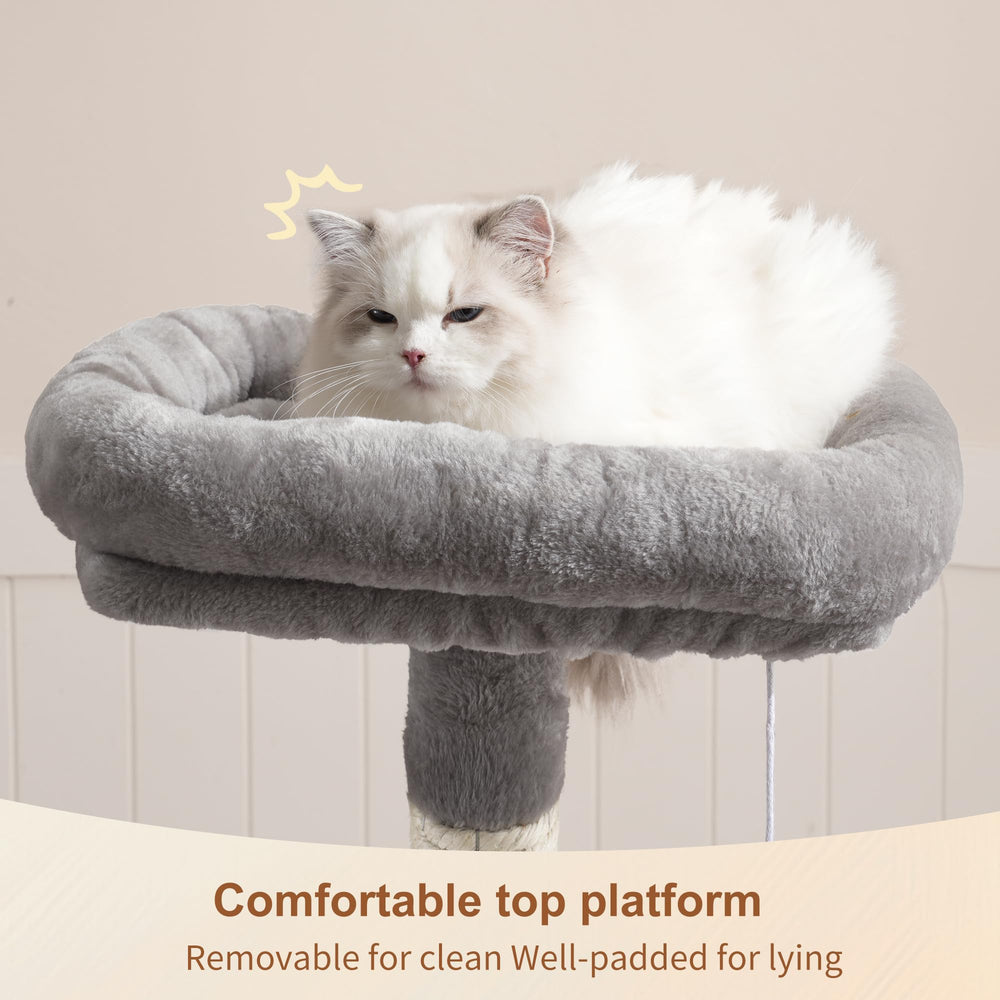 Heybly arbol para gatos con base estable y sistema antivuelco para mayor seguridad