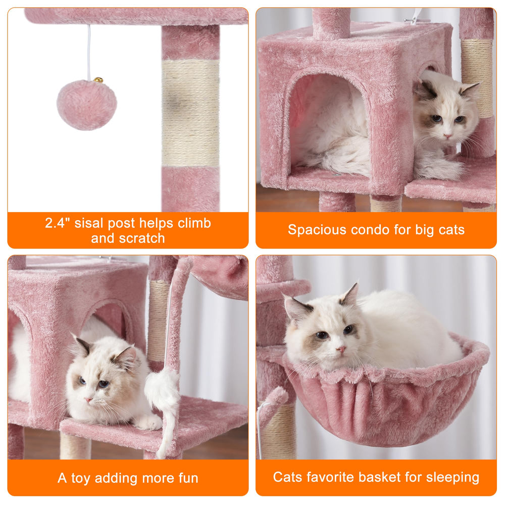 Heybly arbol gatos: vara de juego con campana para estimular la actividad.