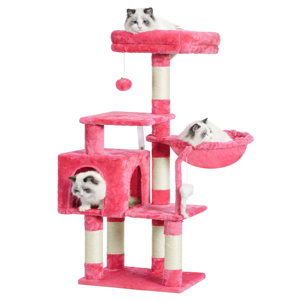 Heybly arbol gatos montaje sencillo y diseño compacto para hogares pequeños.