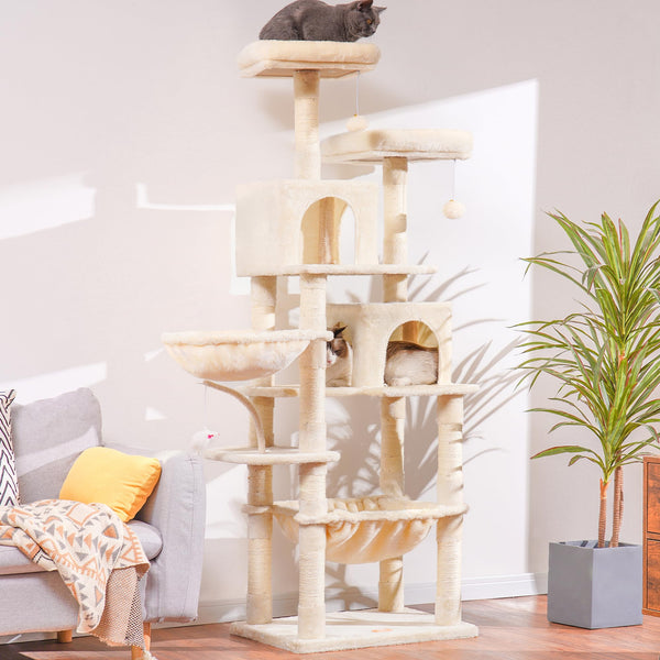 Heybly arbol-gatos-plataforma-superior-comoda, lugar suave para siestas.