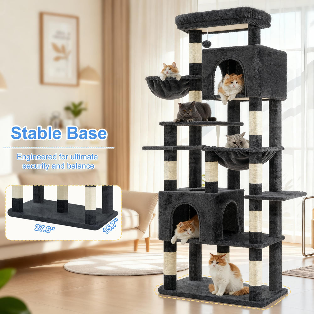 Heybly arbol para gatos: postes rascadores para rascar y ejercitar uñas.