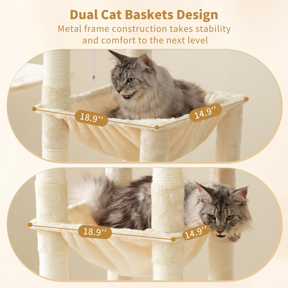 Heybly Arbol para Gatos: doce postes de sisal para arañar y proteger muebles.