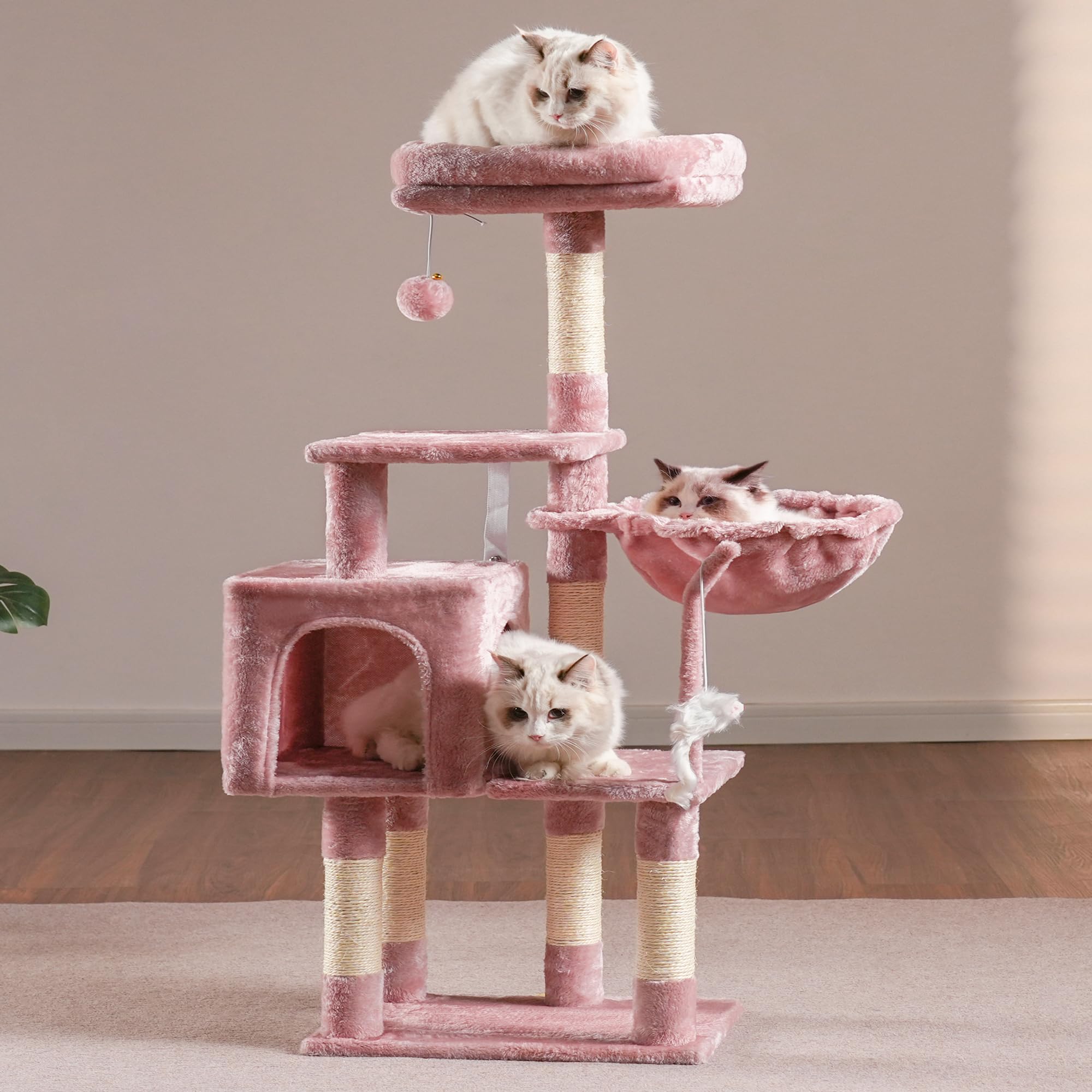 Heybly arbol gatos: postes de sisal para rascar y ejercitar.