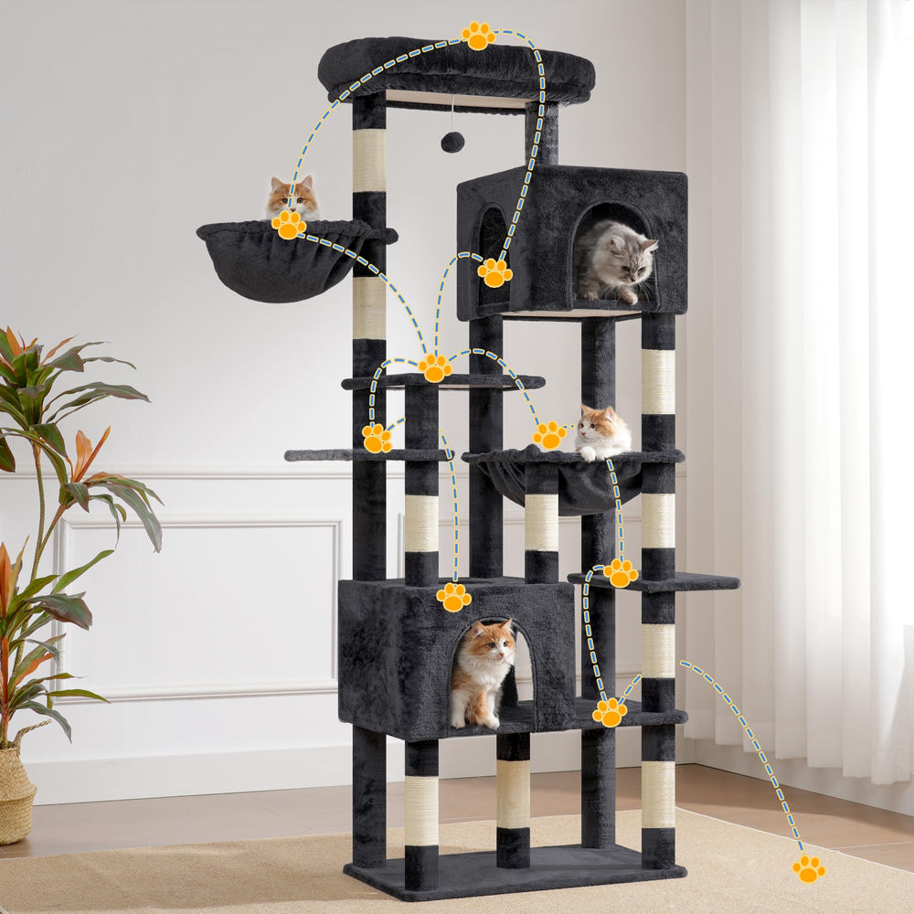 Heybly arbol para gatos: zonas de juego para ejercicio y exploración.