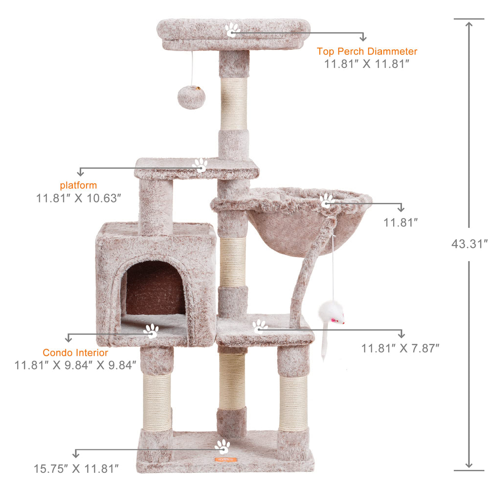 Heybly base del árbol gato estable para juego seguro.