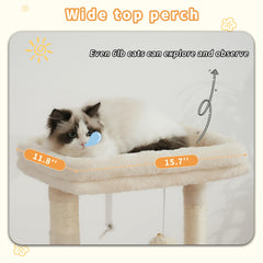 Heybly Cat Tree: cama cueva amplia para gatos, espacio cómodo y privado