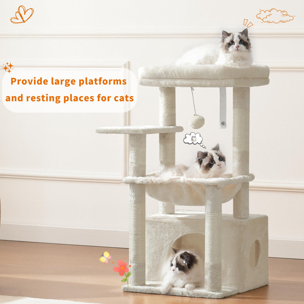 Heybly Cat Tree: cesta para gato grande, interior suave para mimos y siestas