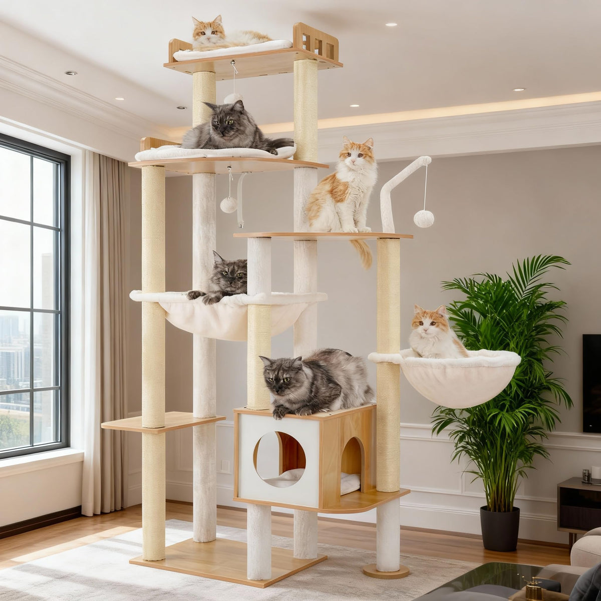 Heybly Cat Tree plataforma superior para descanso y vigilancia desde la altura