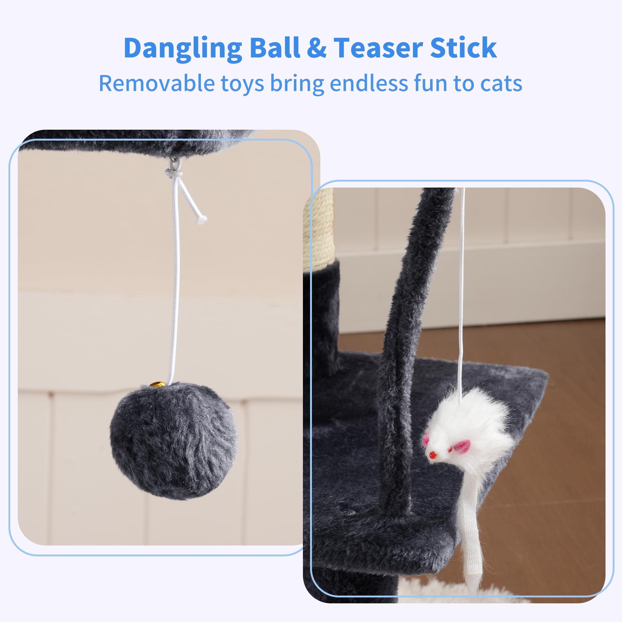 Heybly: plataforma superior acolchada para descansar o vigilar el entorno.
