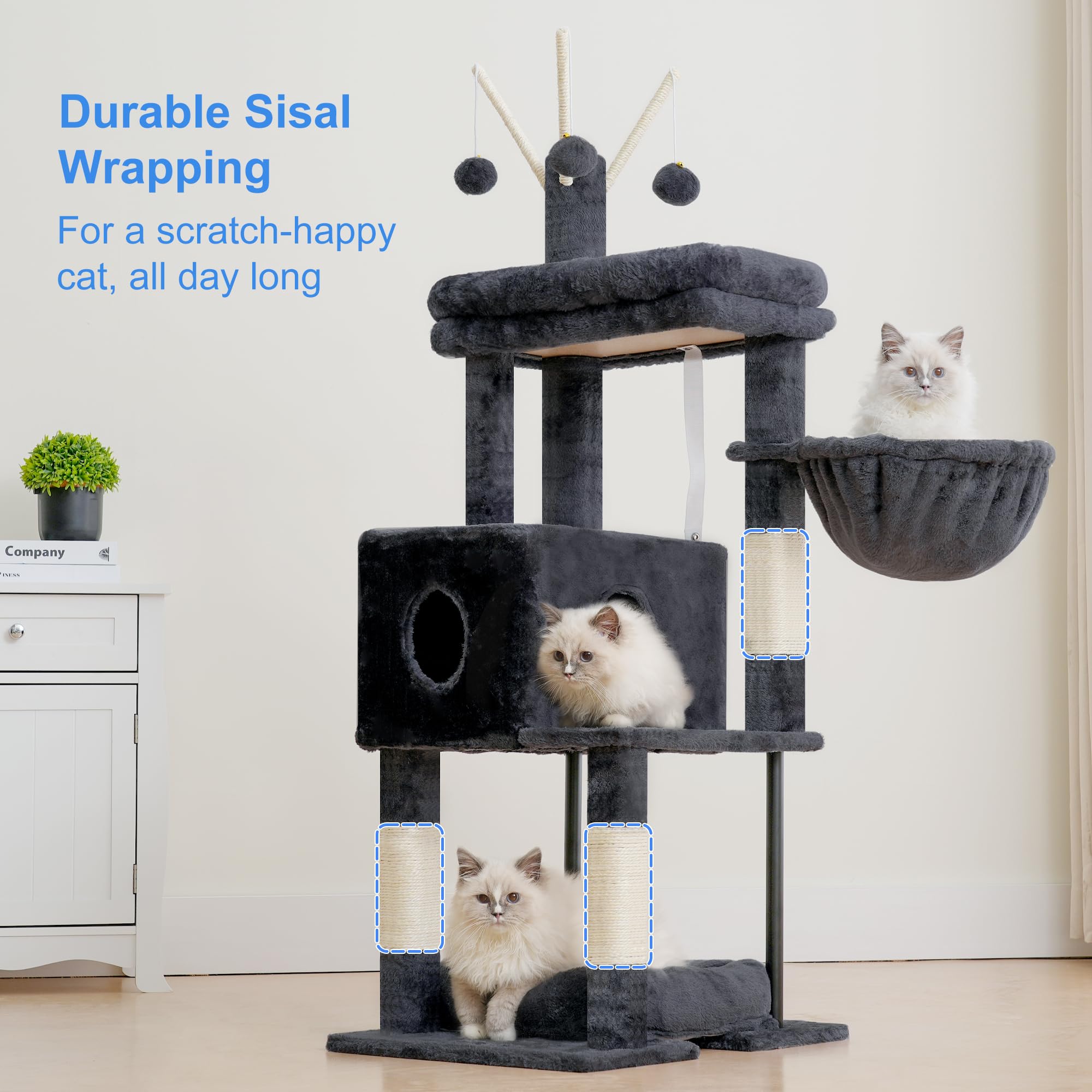 Heybly diseño ergonómico para gatos que favorece el movimiento