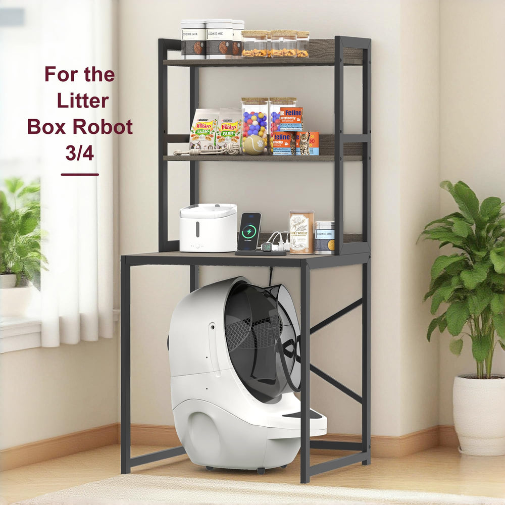 Heybly estante superior amplio para alimento y juguetes del gato