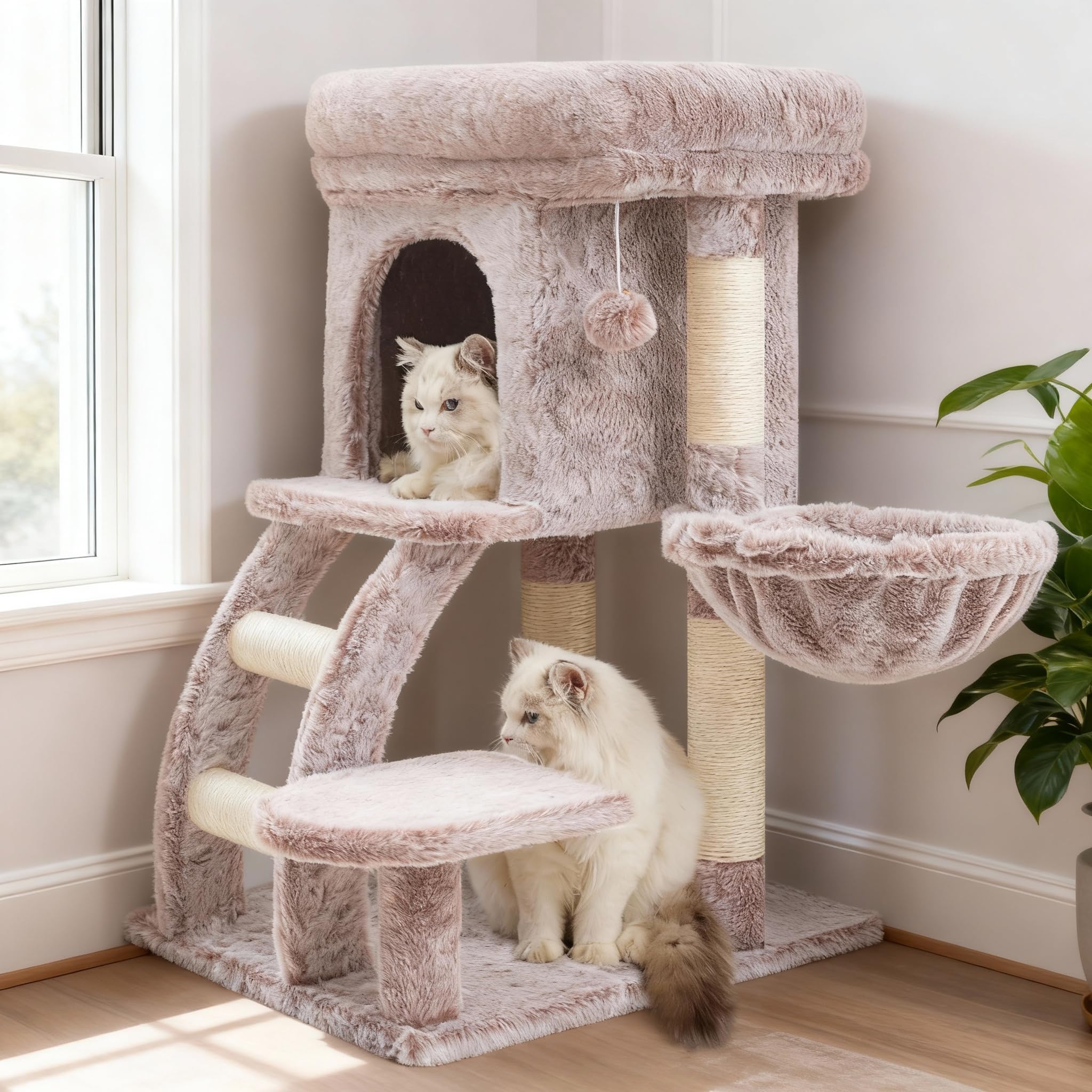Heybly árbol para gatos: escalera de sisal para trepar y rascar.