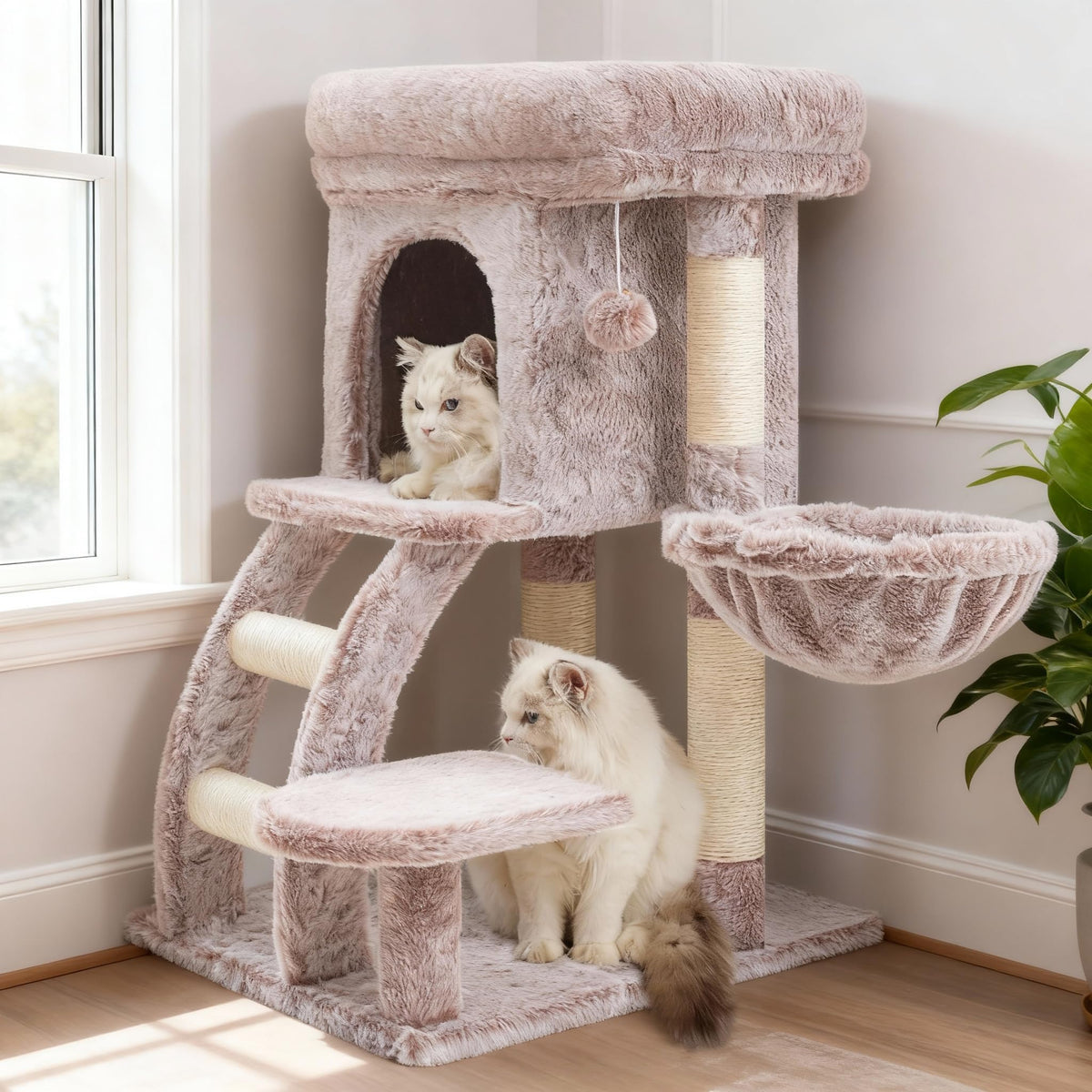 Heybly árbol para gatos: escalera de sisal para trepar y rascar.