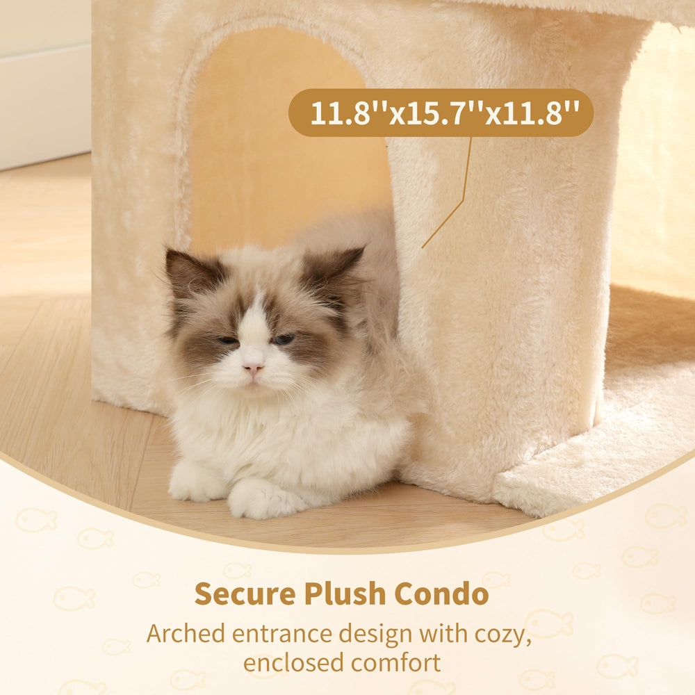 Heybly Gato Arbol: juguete de bola con resorte interactivo
