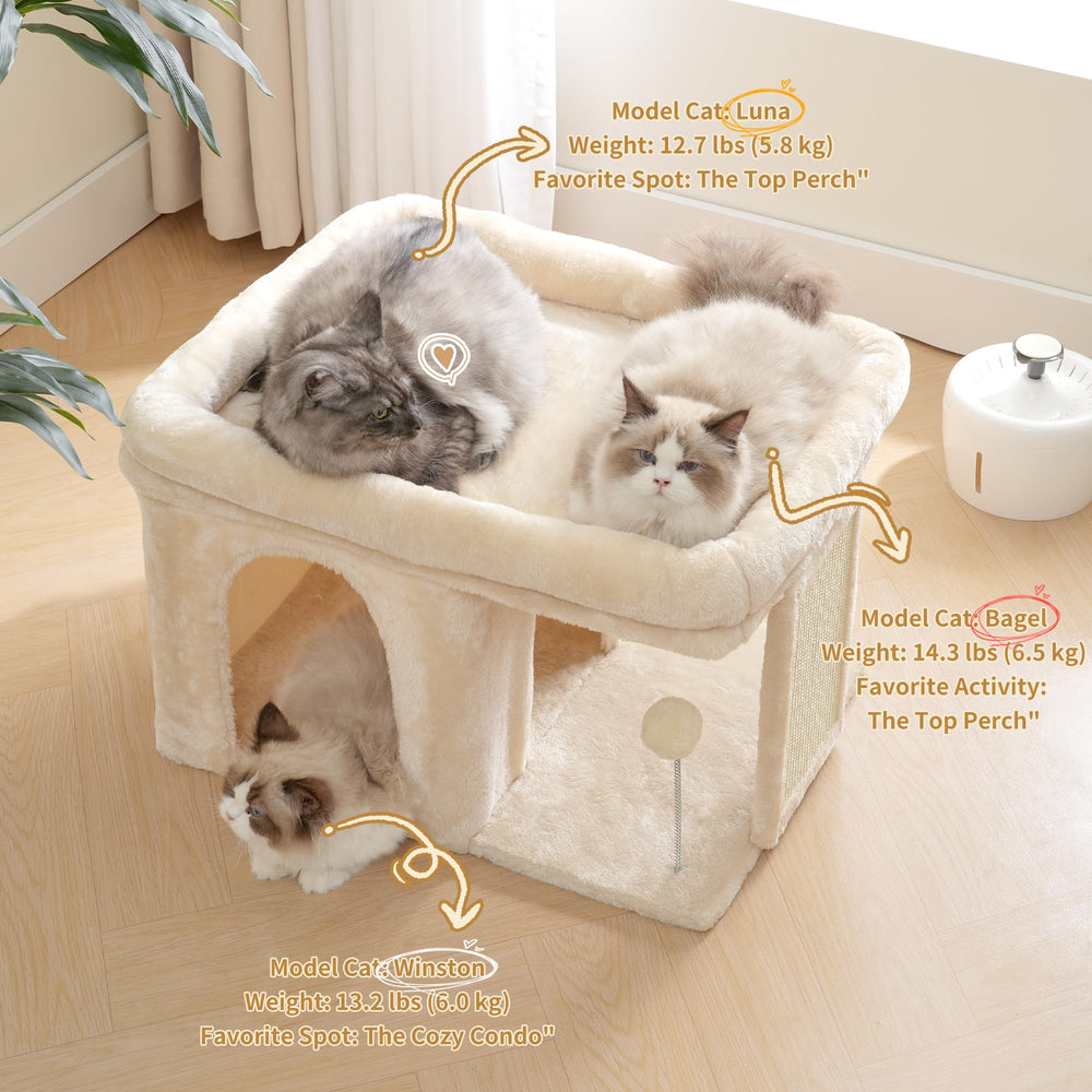Heybly Gato Arbol: materiales de alta calidad con tela plush