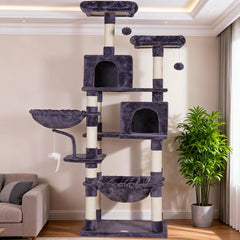 Heybly gato-plataformas-dobles-escalada: facilita subir y explorar para gatos activos