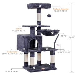 Heybly HCT004G postes de sisal, resistencia para arañar sin dañar muebles.