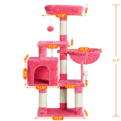 Heybly arbol gatos perch acolchado en la parte superior para siestas.