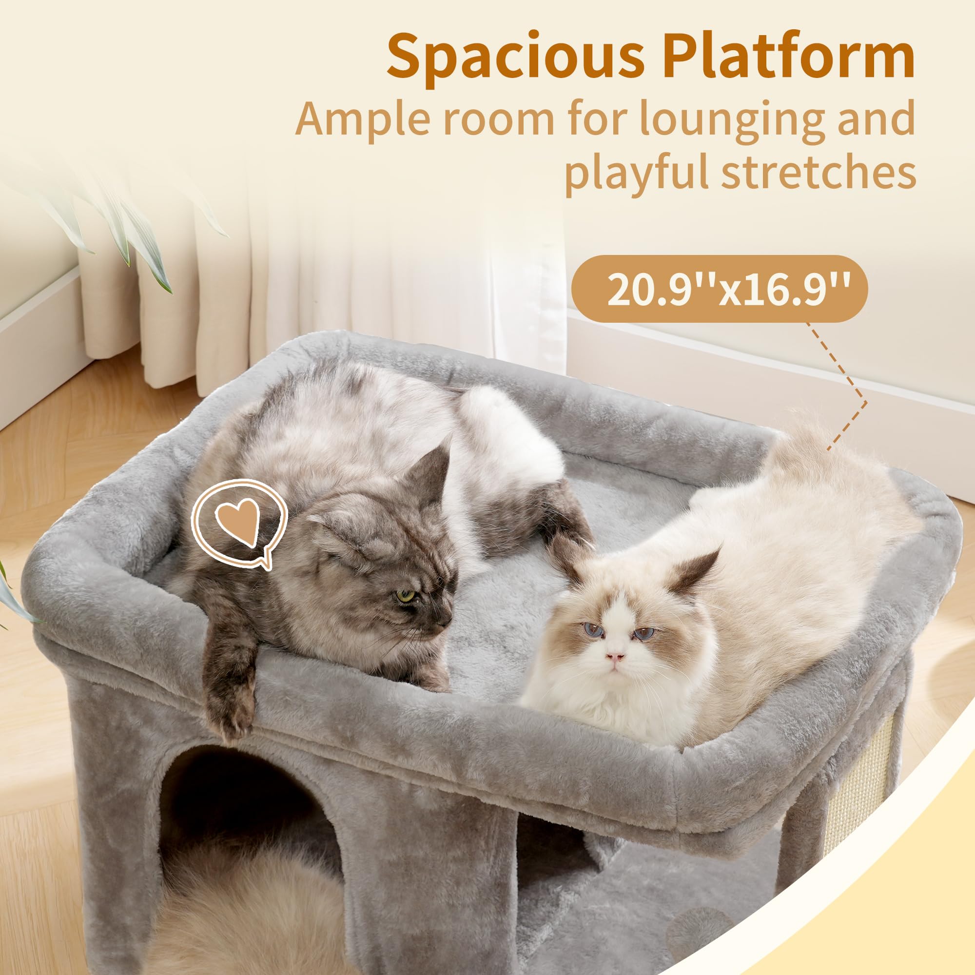 Heybly Poste Rascador Sisal para afilar uñas y juego diario.