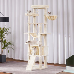 Heybly Tall Cat Tree: altura de 78 pulgadas para trepar y ejercitarse.