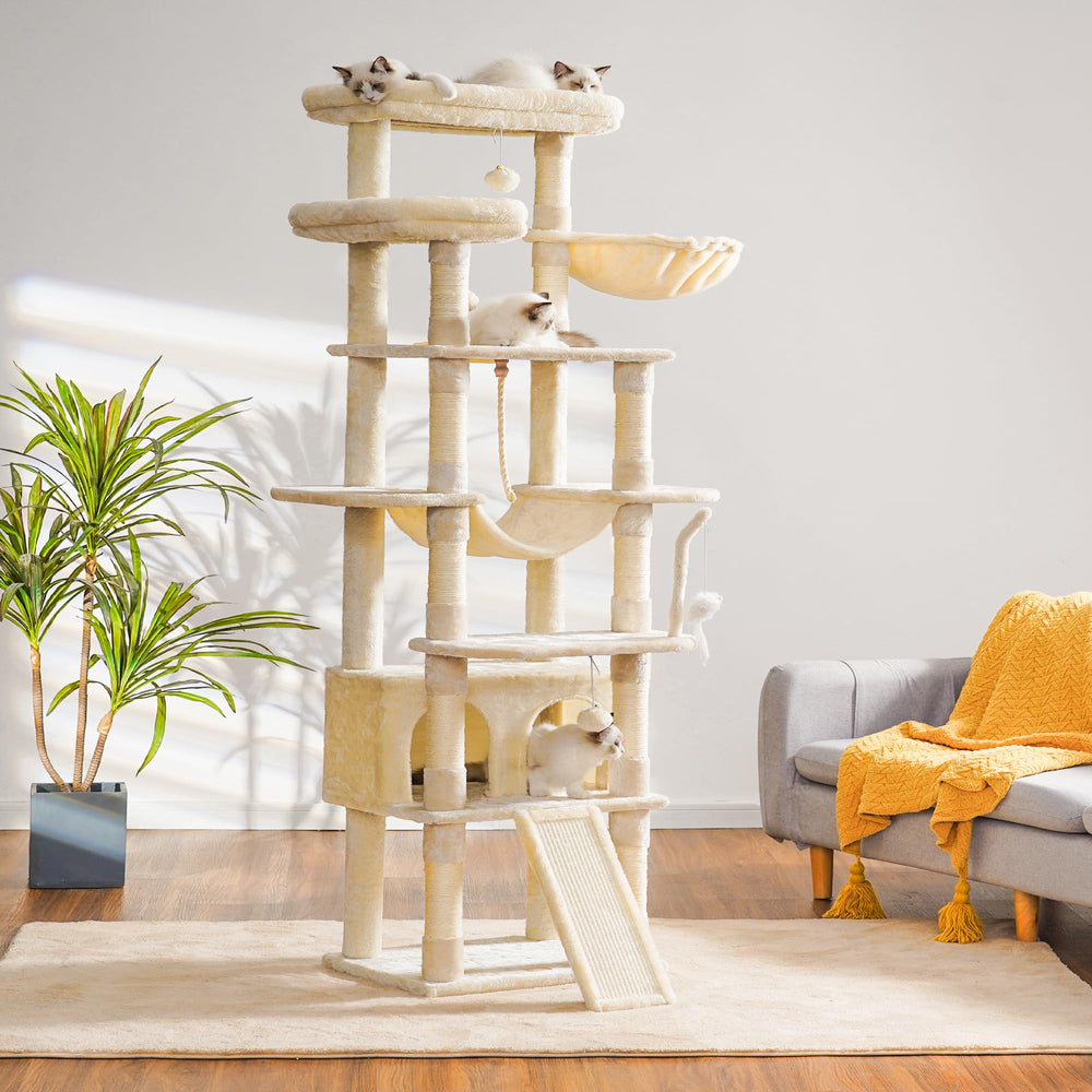 Heybly Tall Cat Tree: cesta grande para acurrucarse con sensación de seguridad.