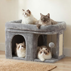 Heybly Torre para Gatos Interior con condo cómodo para siestas.