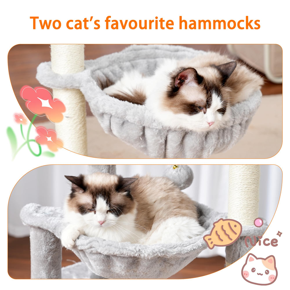 Heybly torre gato, plataforma suave para siestas tranquilas.