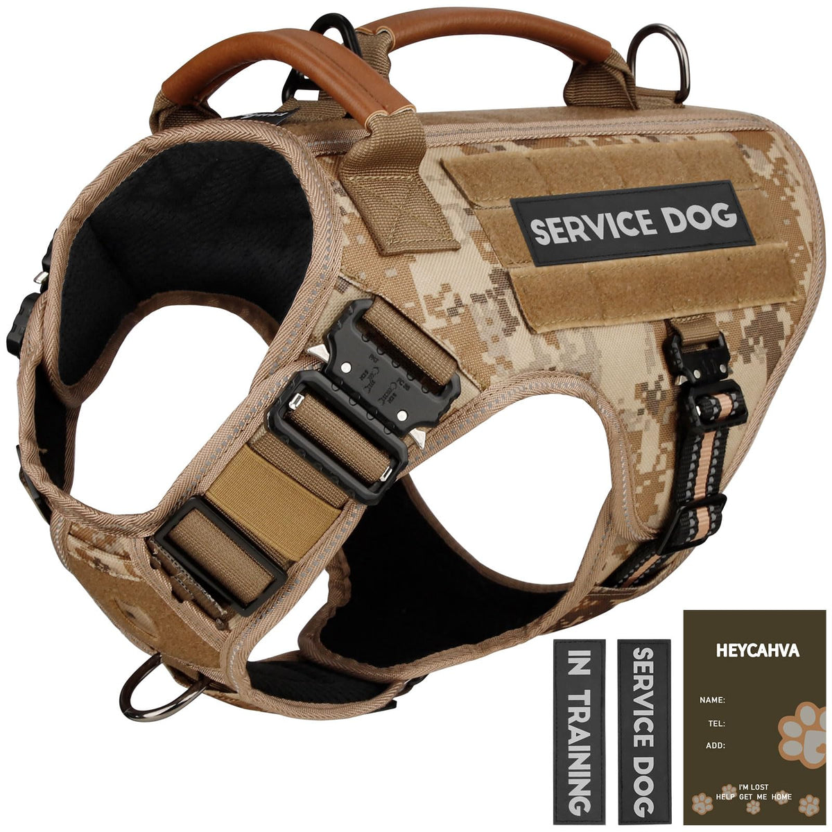 HEYCAHVA arnés táctico desértico para perros, ideal para aventuras al aire libre